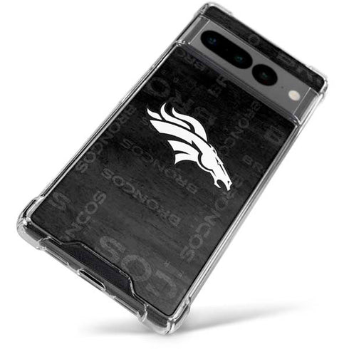NFL Denver Broncos Black & White Google Pixel 7 Pro Clear Case